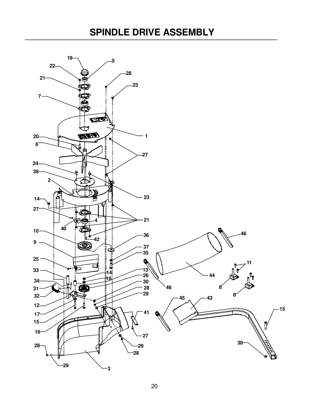 Yazoo/Kees Z9A manual Spindle Drive Assembly 