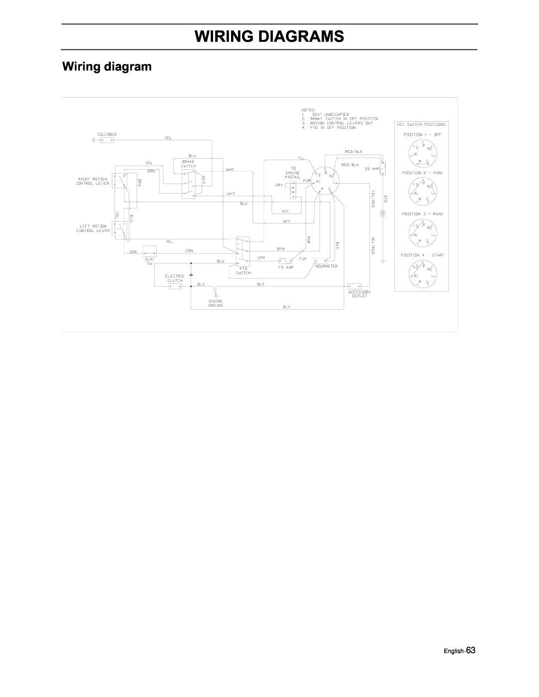 Yazoo/Kees ZEKH42200, ZEKH48240, ZEKH52240 manual Wiring Diagrams, Wiring diagram 
