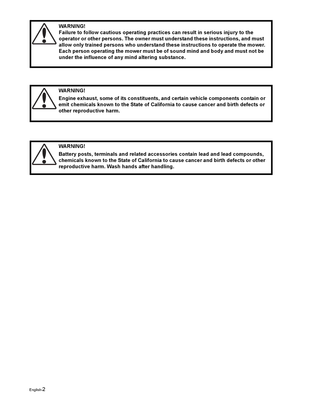 Yazoo/Kees ZEKW48190 manual English-2 