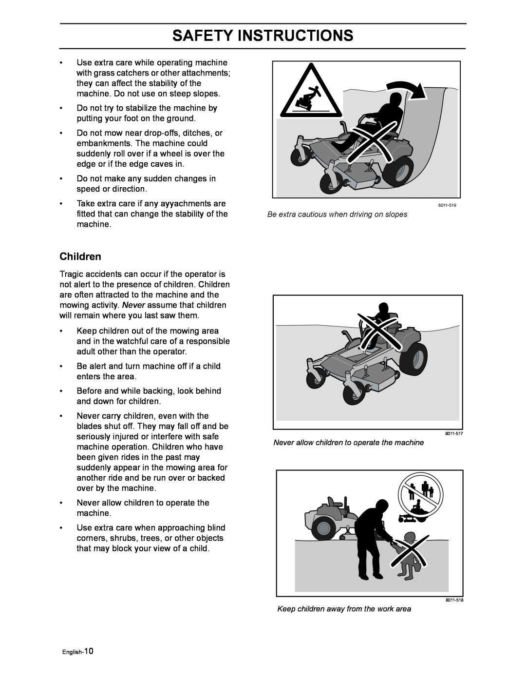 Yazoo/Kees ZEKW48190 manual Children, Safety Instructions 