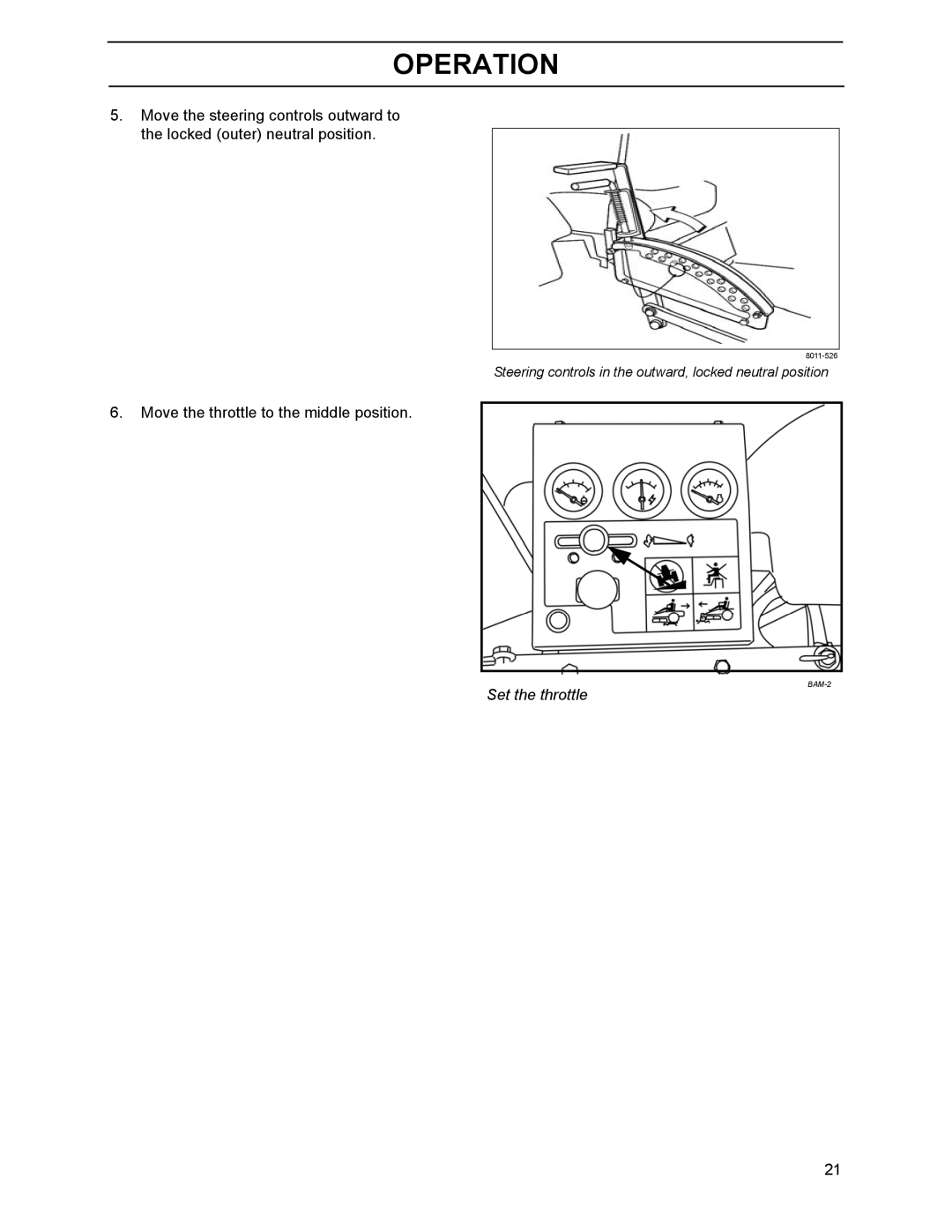 Yazoo/Kees ZHDD61270, ZHDD61340, ZHDD72340 manual Set the throttle 