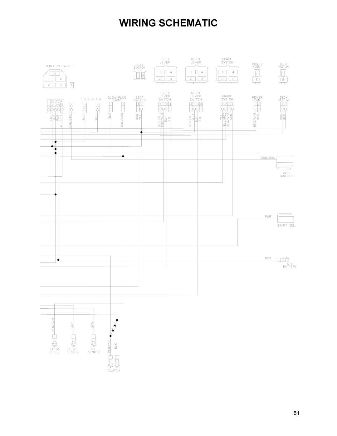 Yazoo/Kees ZHDD61270, ZHDD61340, ZHDD72340 manual Wiring Schematic 