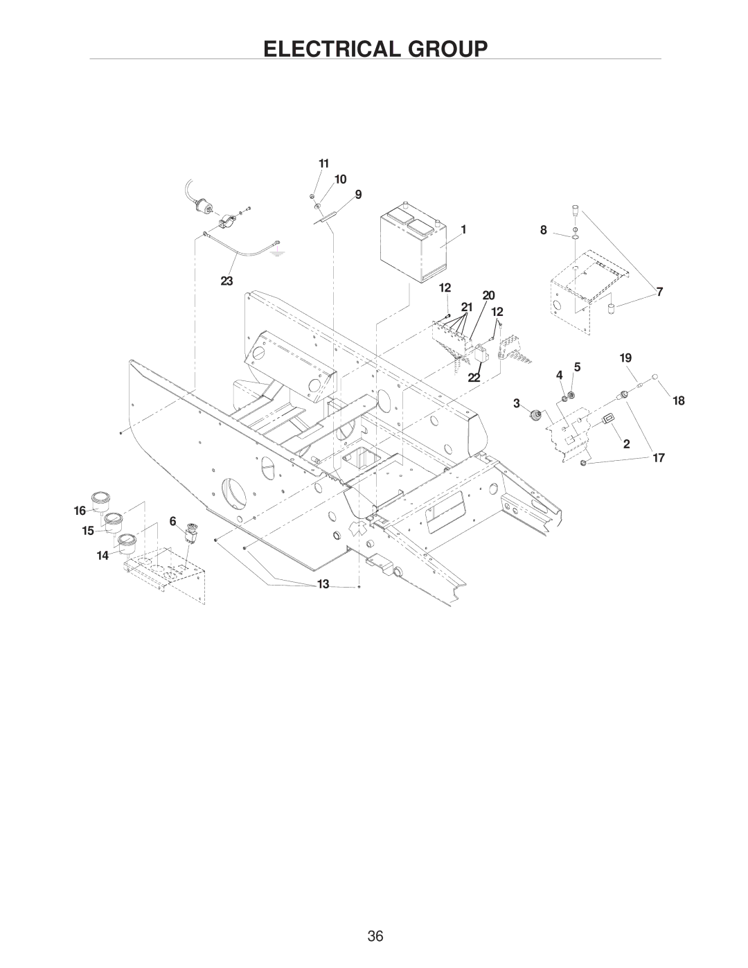 Yazoo/Kees ZHDD61340, ZHDD72340, ZHDD61270 manual Electrical Group 