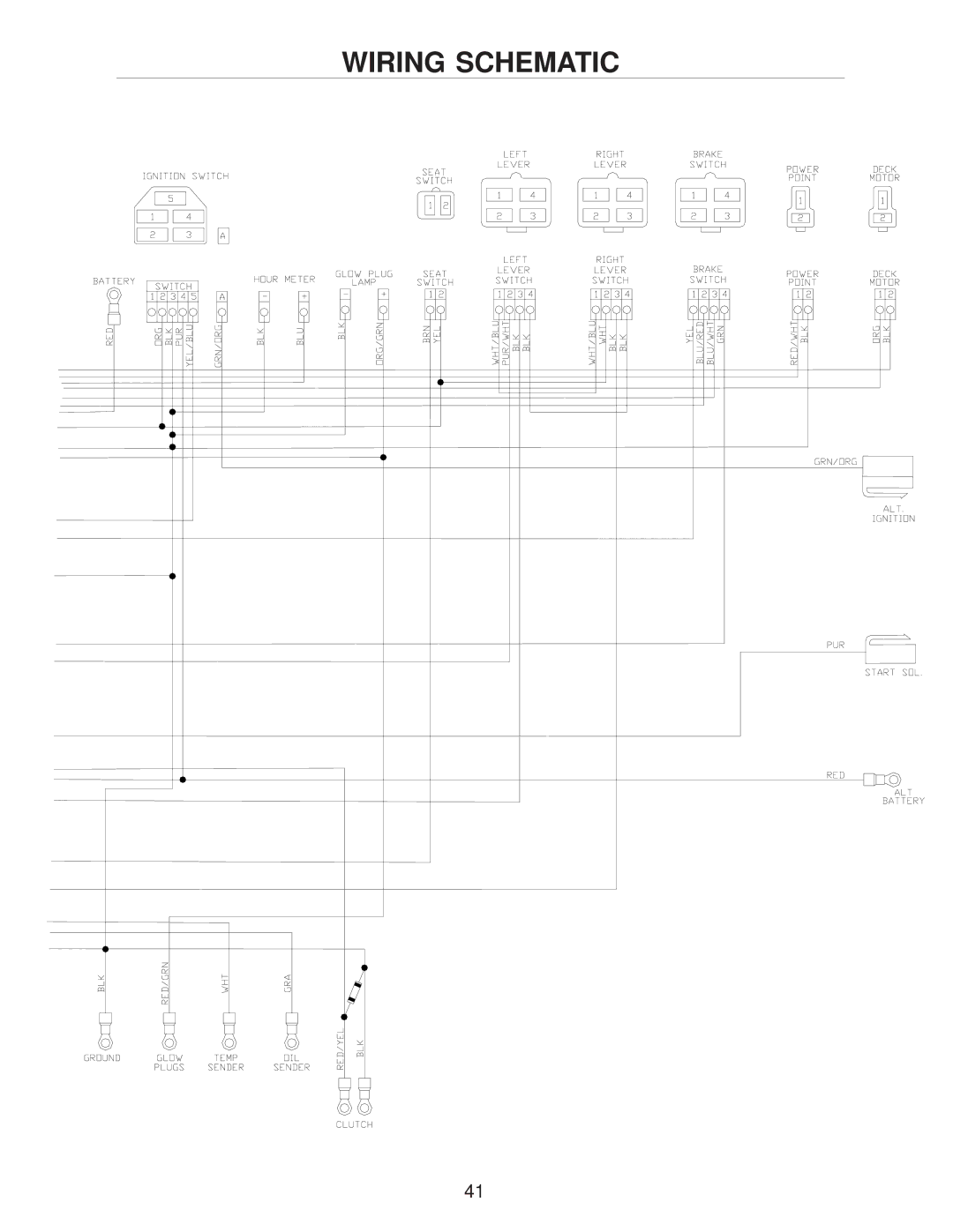 Yazoo/Kees ZHDD61270, ZHDD61340, ZHDD72340 manual Wiring Schematic 