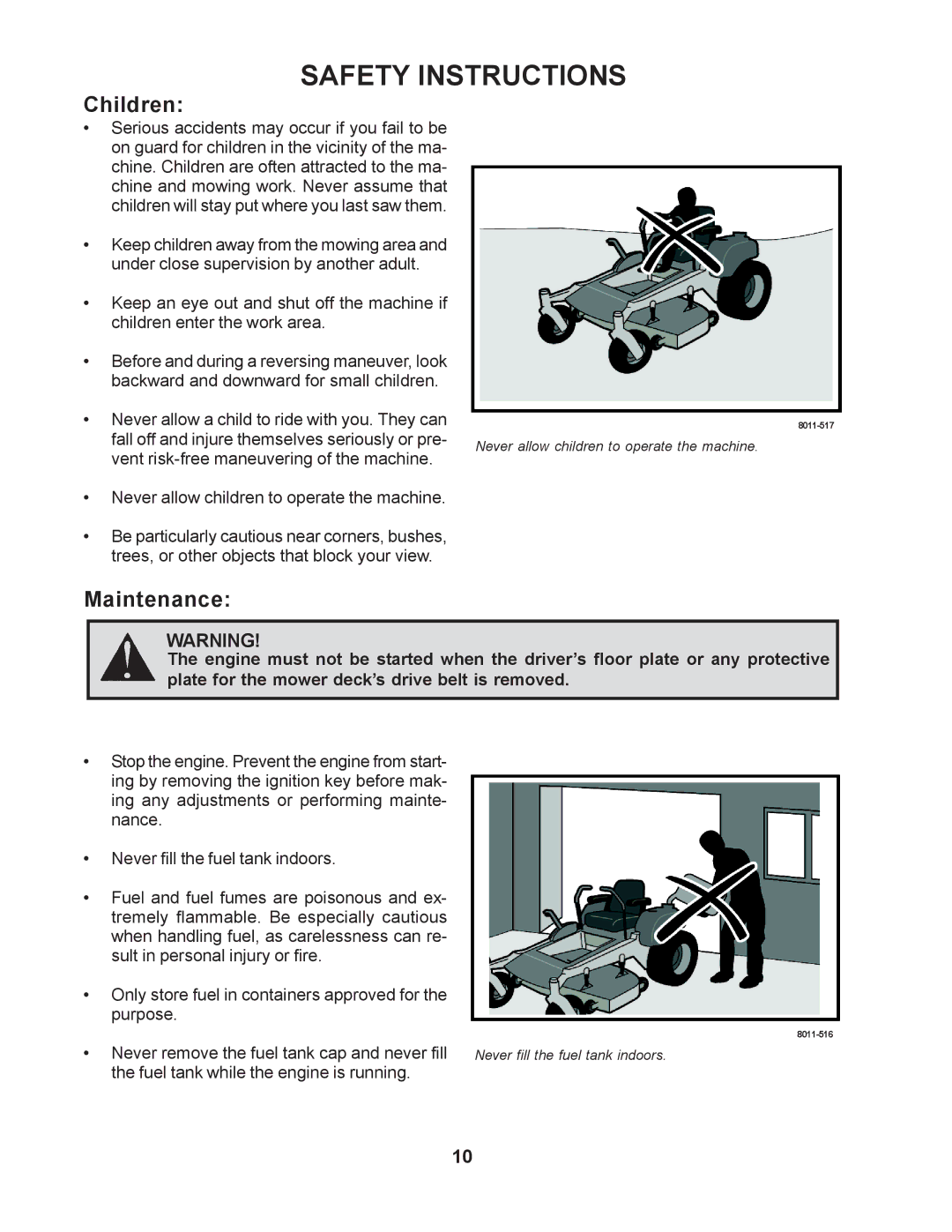 Yazoo/Kees ZMBI48181, ZMKW48191, ZMKW52211, ZMKW52231, ZMKH52231, ZMKW61231 manual Children, Maintenance 