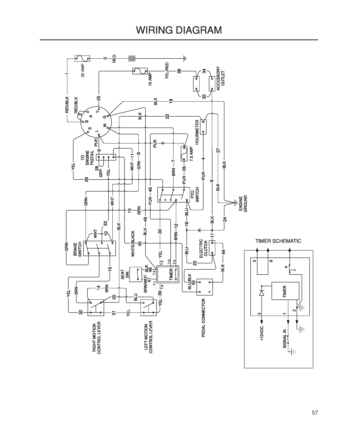 Yazoo/Kees ZPKW5426 manual Wiring Diagram, Timer Schematic 