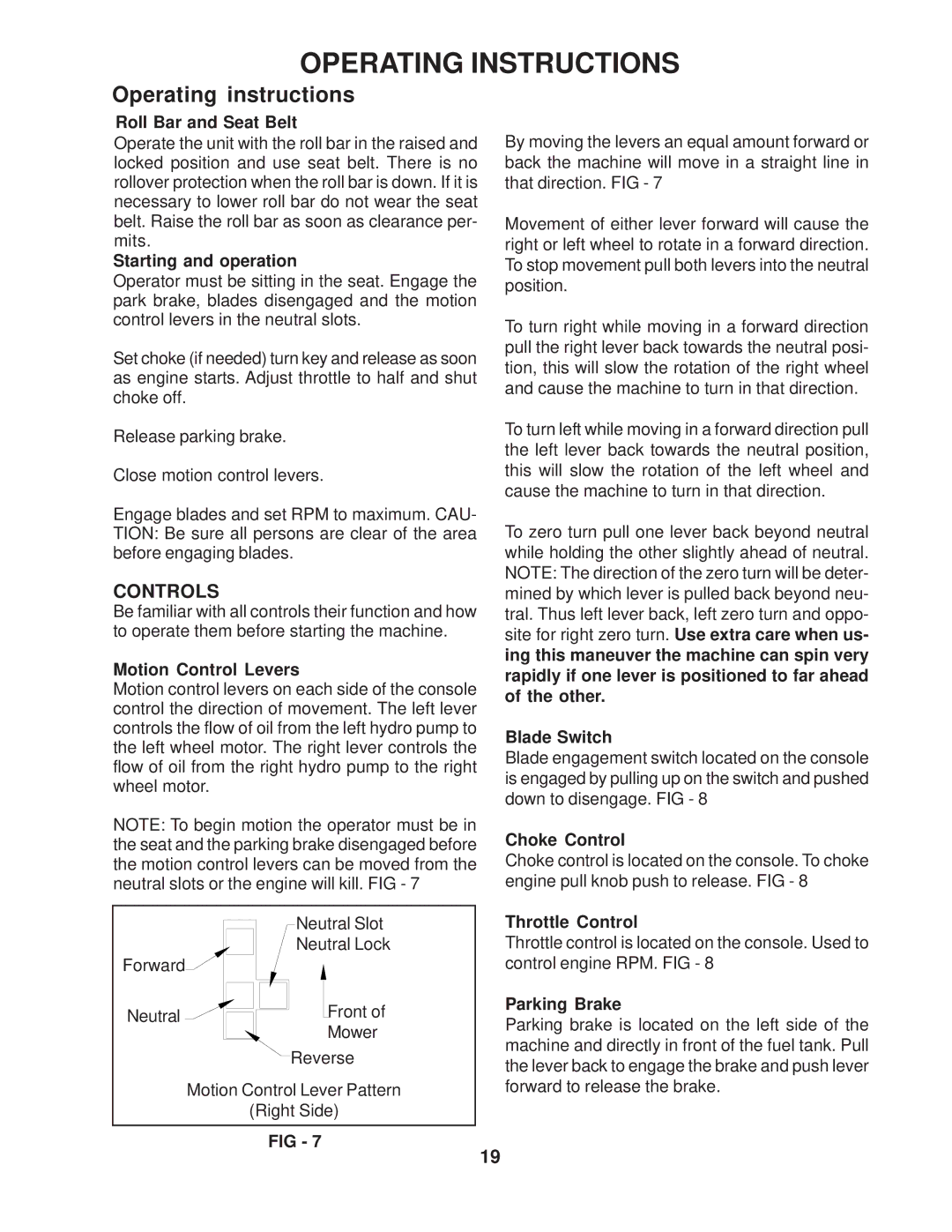 Yazoo/Kees ZVKH61272, ZVKH72272, ZVKW52252, ZVKW61252, ZVHO61242 manual Operating Instructions, Operating instructions 