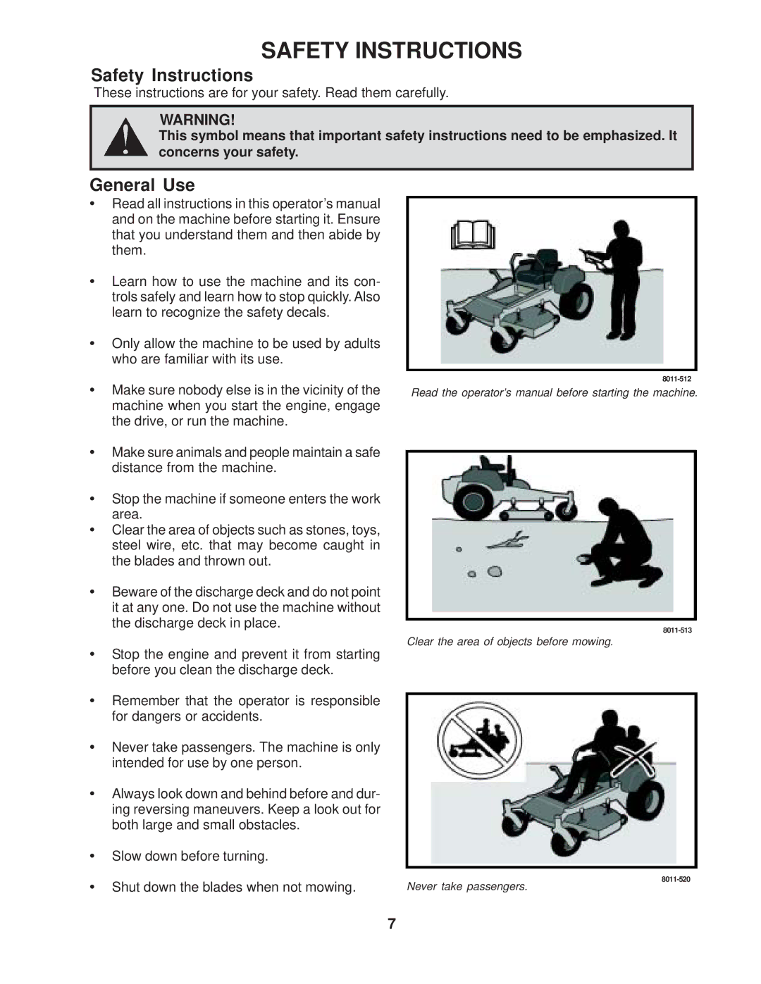 Yazoo/Kees ZVKH61303, ZVKW52253, ZVHO61243, ZVKH61273, ZVKH72303 manual Safety Instructions, General Use 