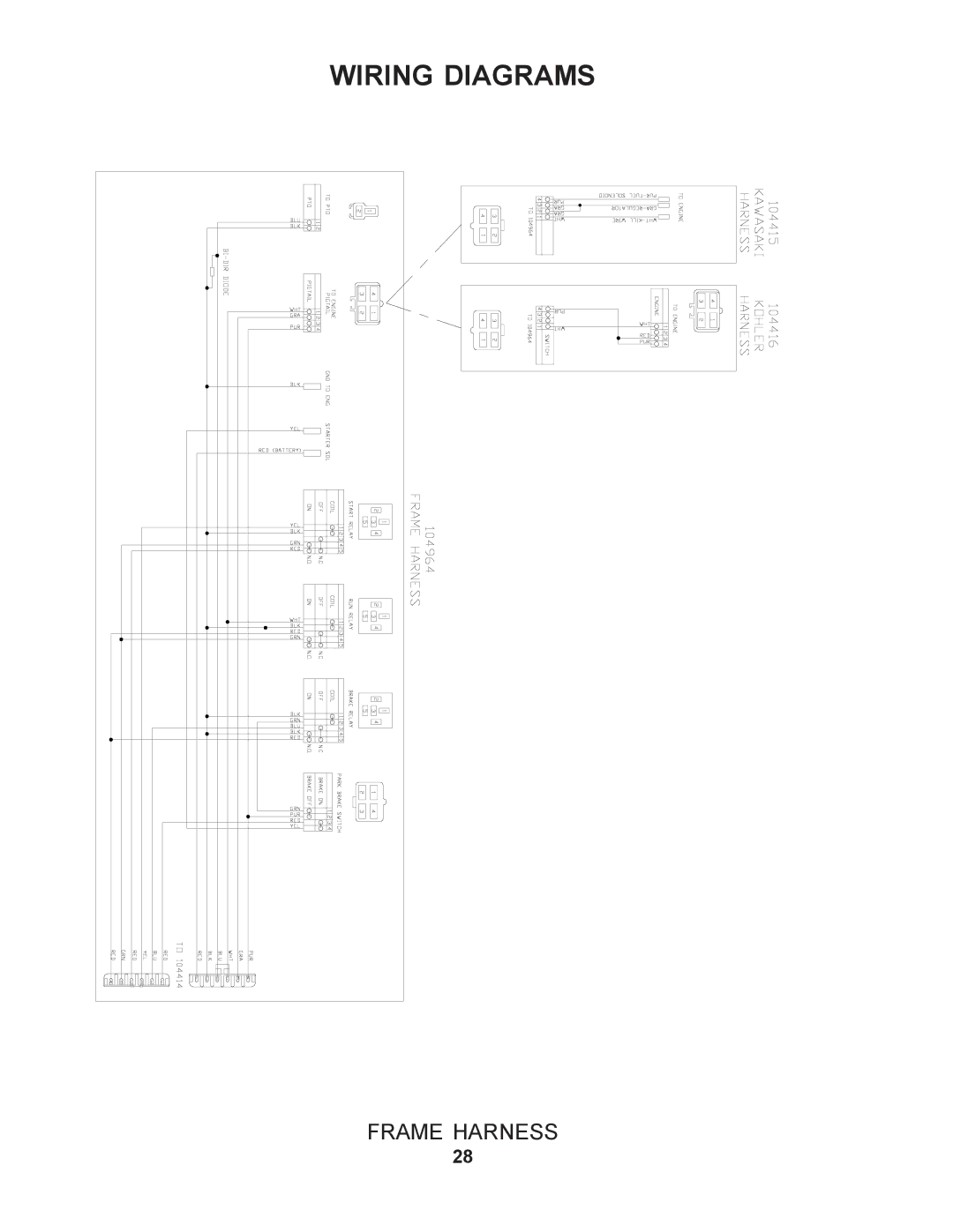 Yazoo/Kees ZMBI42180, ZMBI48180, ZMKW48170, ZMKW48190, ZMKW48210, ZMKW52230, ZMKH52230, ZMKW61230 manual Wiring Diagrams 