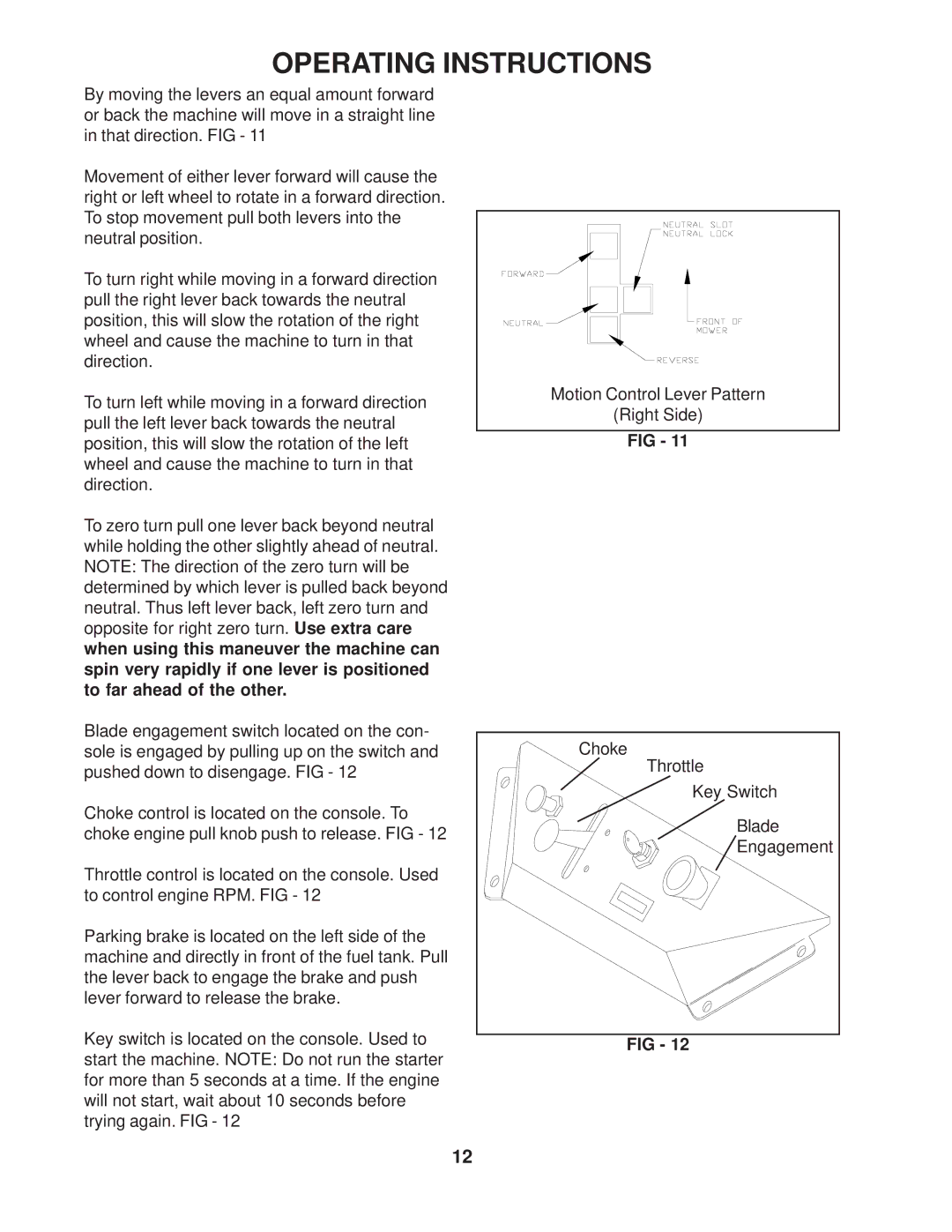 Yazoo/Kees manual Operating Instructions 