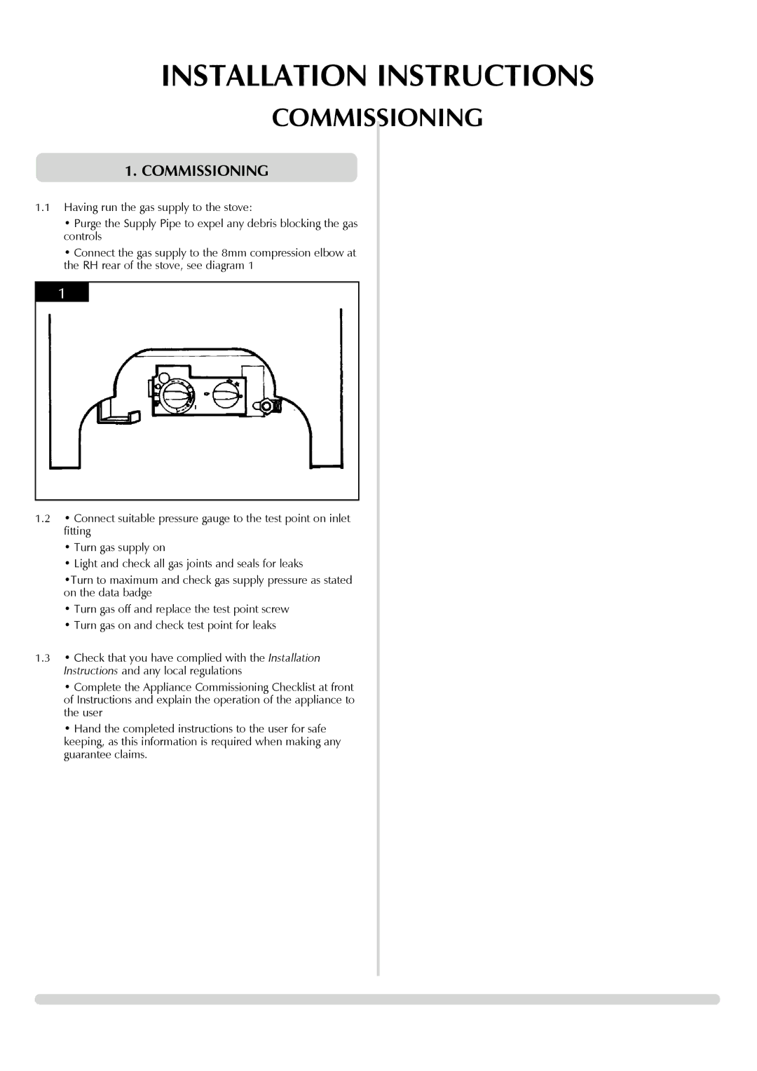 Yeoman 8456, 8455 manual Commissioning 