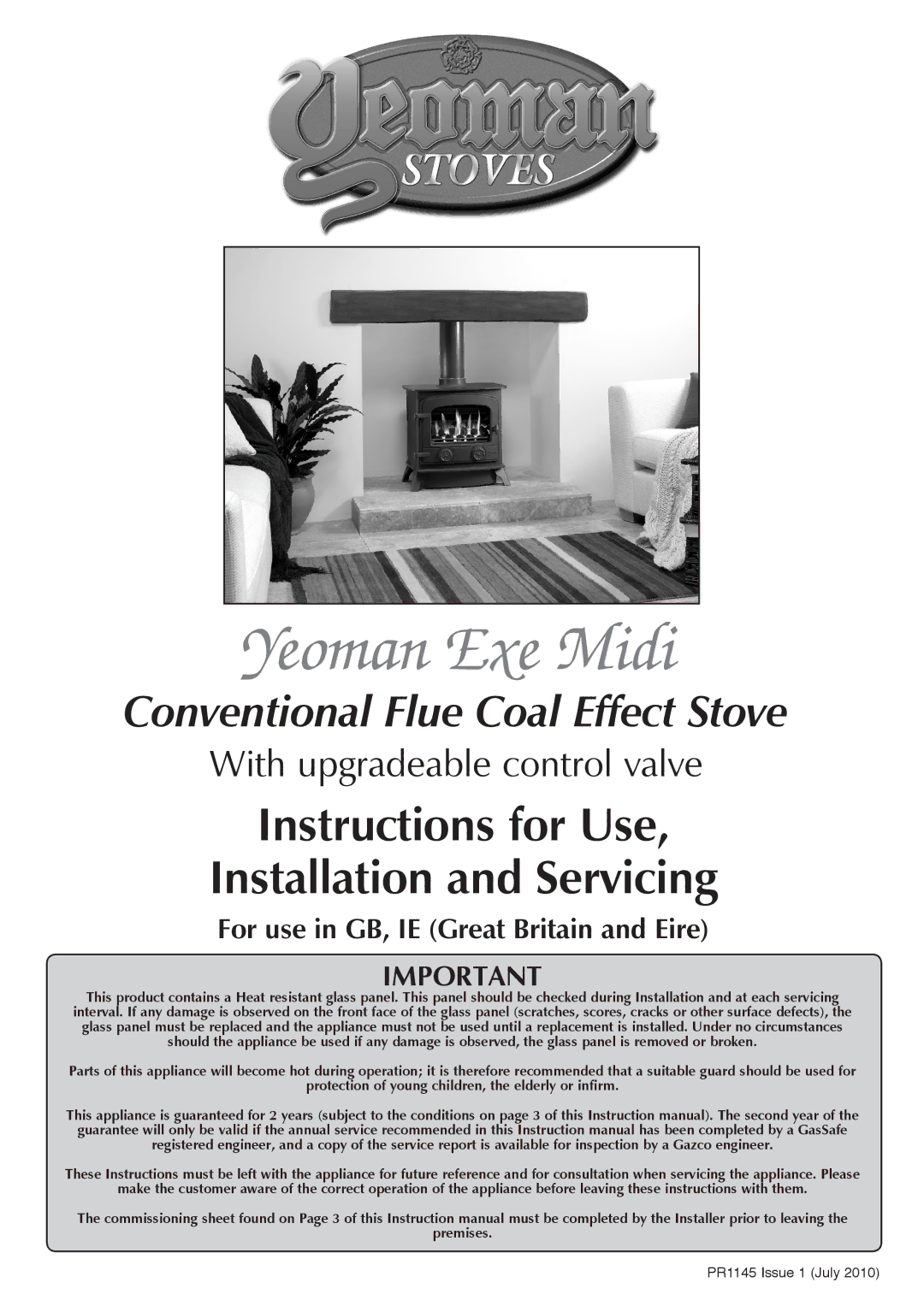 Yeoman PR1145 instruction manual Yeoman Exe Midi 