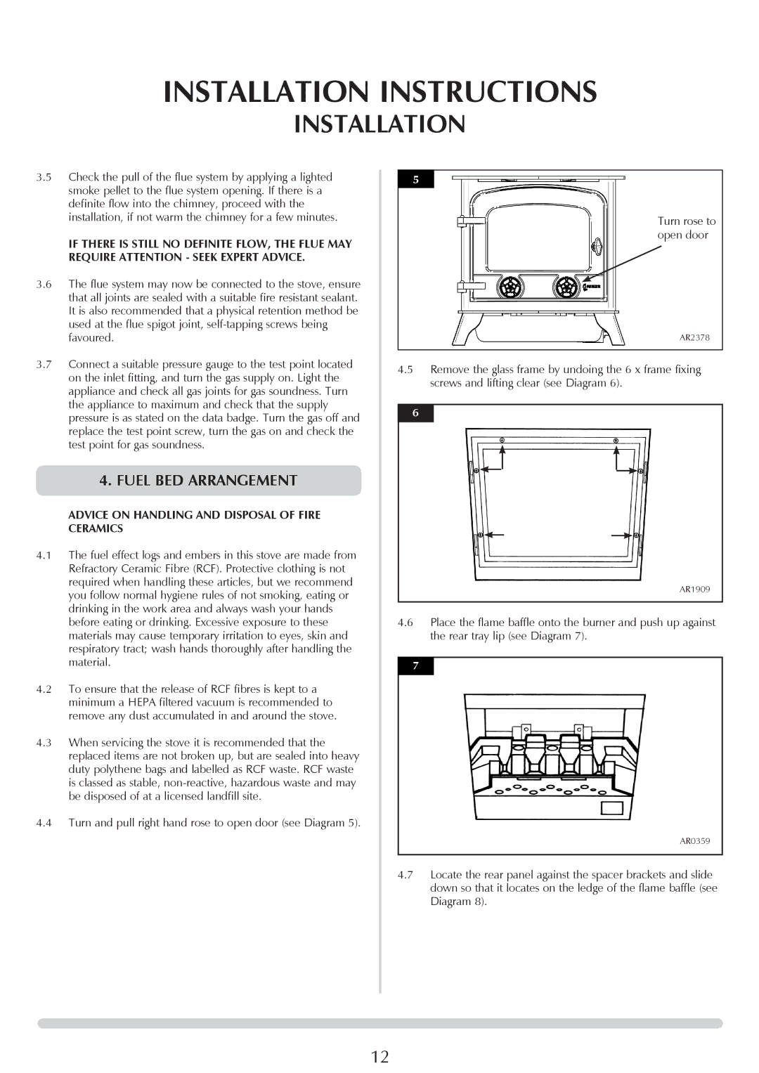 Yeoman PR1145 instruction manual Fuel BED Arrangement 