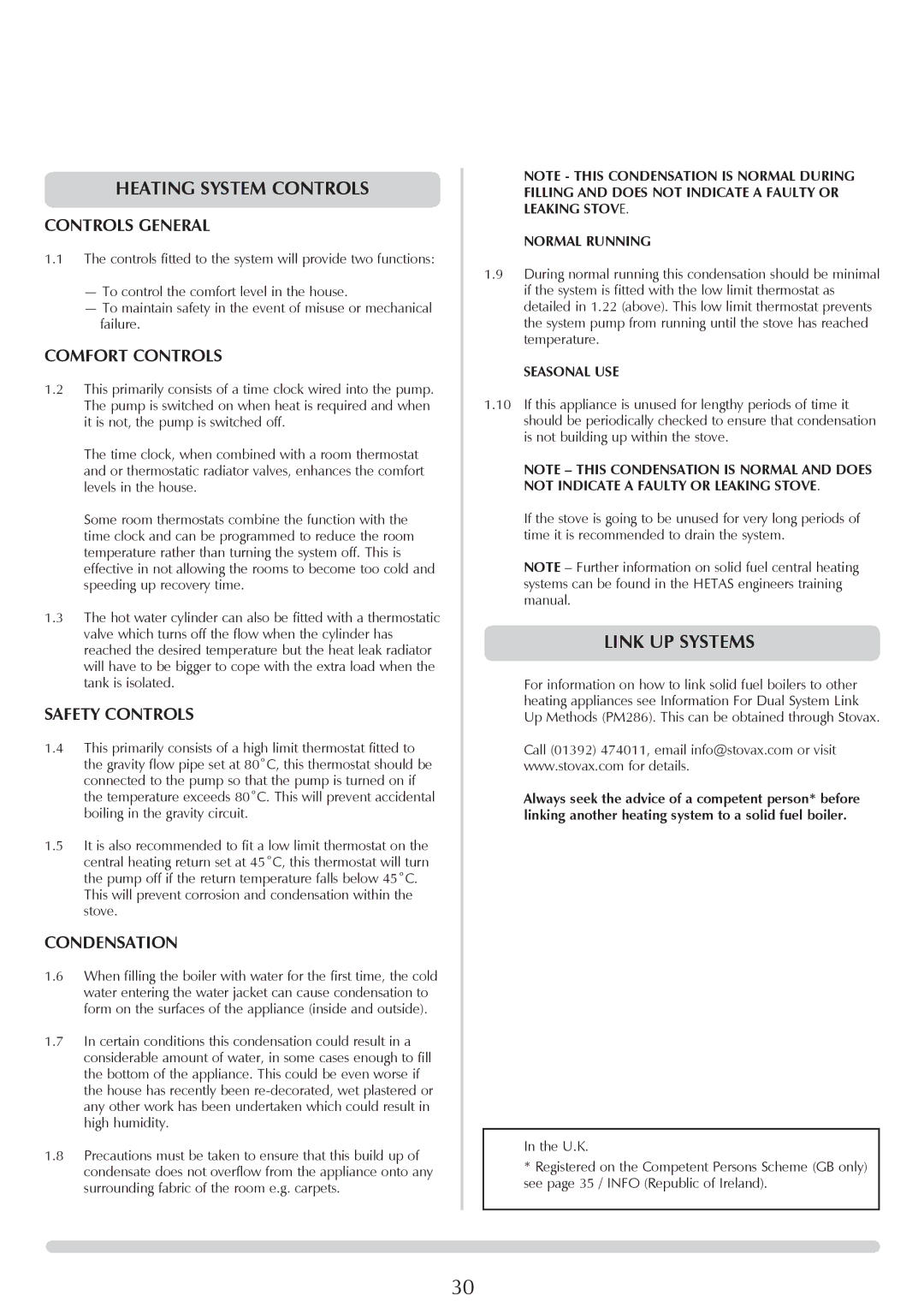 Yeoman YM-CL8HB manual Link UP Systems, Controls General 