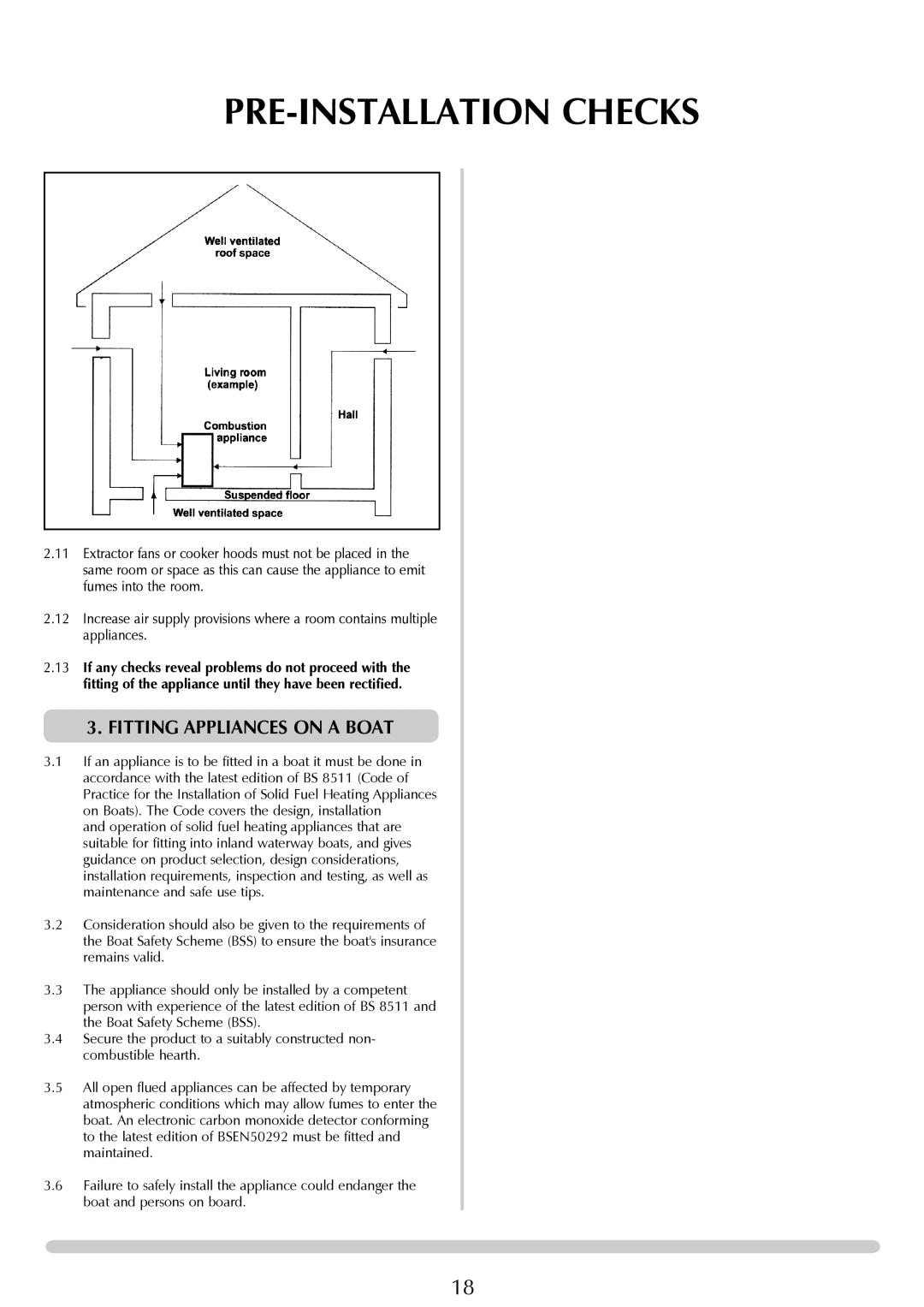 Yeoman YMMB manual Fitting Appliances on a boat 