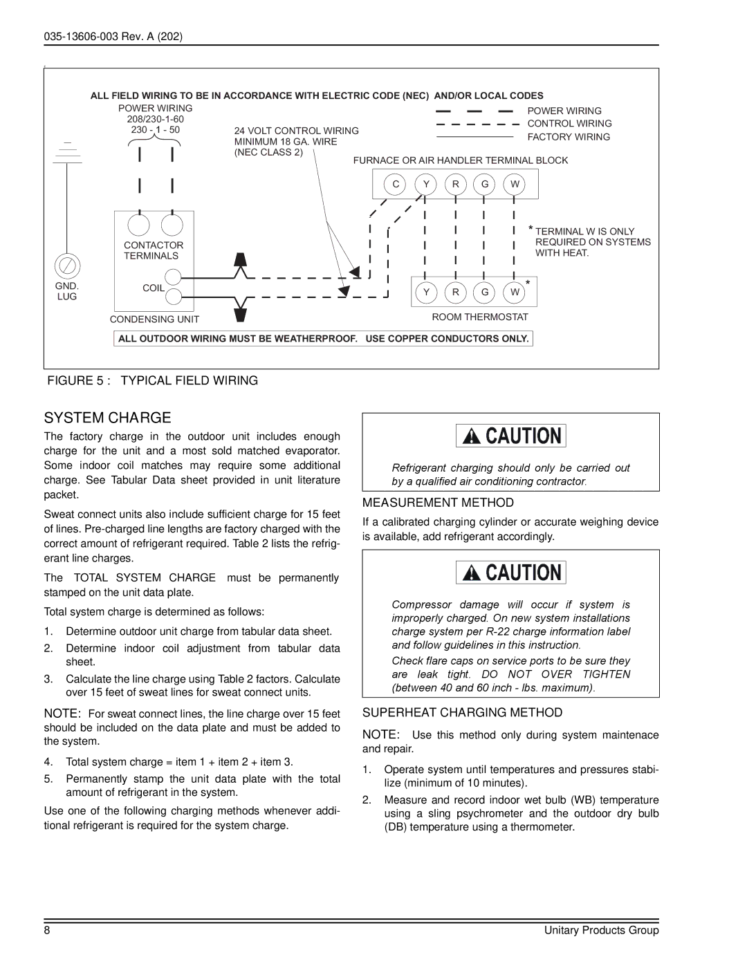 York 13 AND 14 SEER, 10, 12 manual System Charge, Measurement Method, Superheat Charging Method 