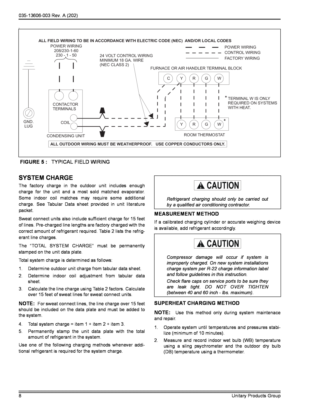 York 13 AND 14 SEER, 10, 12 manual System Charge, Measurement Method, Superheat Charging Method 