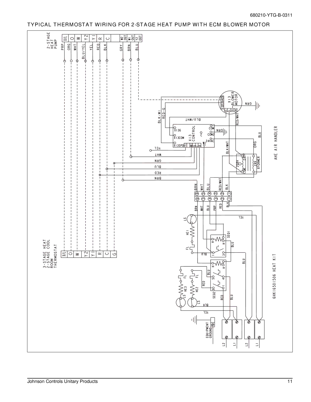 York AHE18 THRU 60 warranty YTG-B-0311 