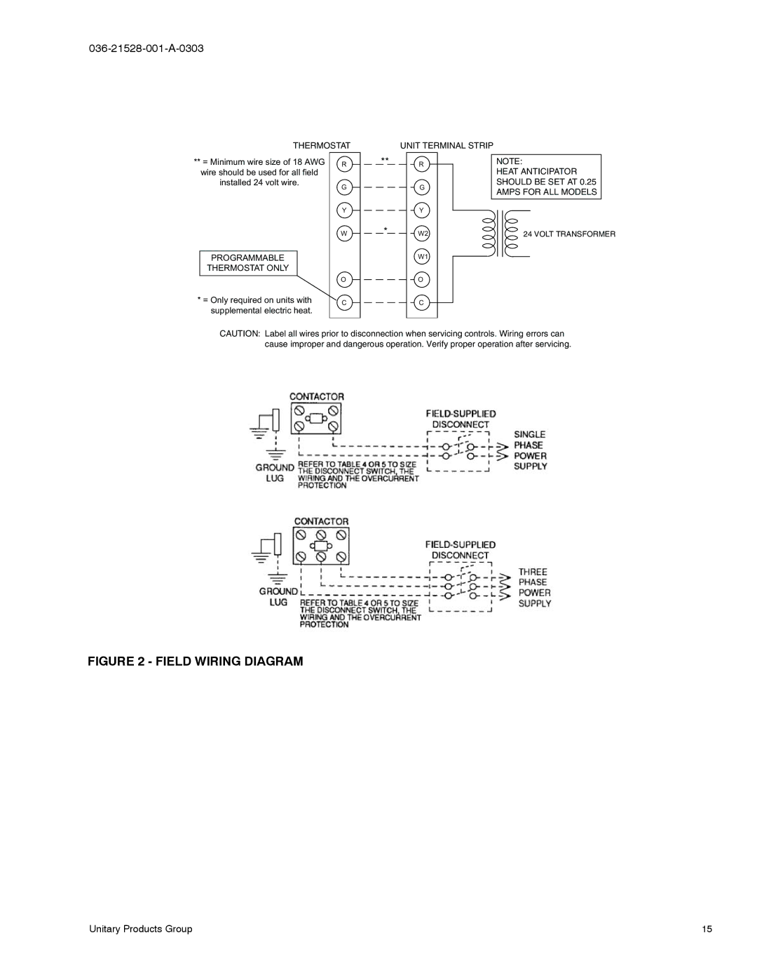 York B1HP024 THRU 048 manual Field Wiring Diagram 