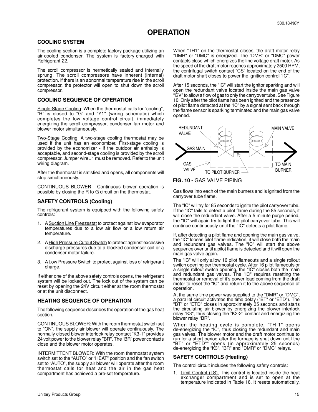 York D2CG 072, D7CG 036, D7CG 048, D7CG 060 Cooling System, Cooling Sequence of Operation, Heating Sequence of Operation 