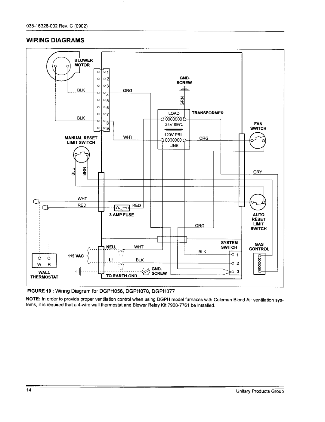 York DGPHO56ABTA, DGPHO70ABTA, DGAAO9OBDTA, DGAA056BDTA, DGPH077ABTA, DGPA077ABTA, DGAH056BBSA, DGPH09OABTA Wiring Diagrams 