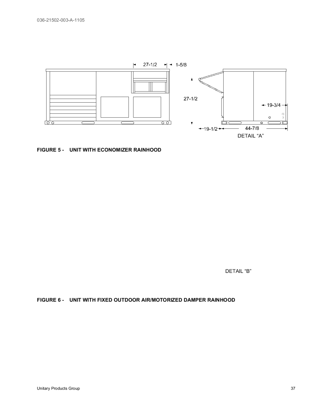 York DM 072 warranty Unit with Economizer Rainhood 