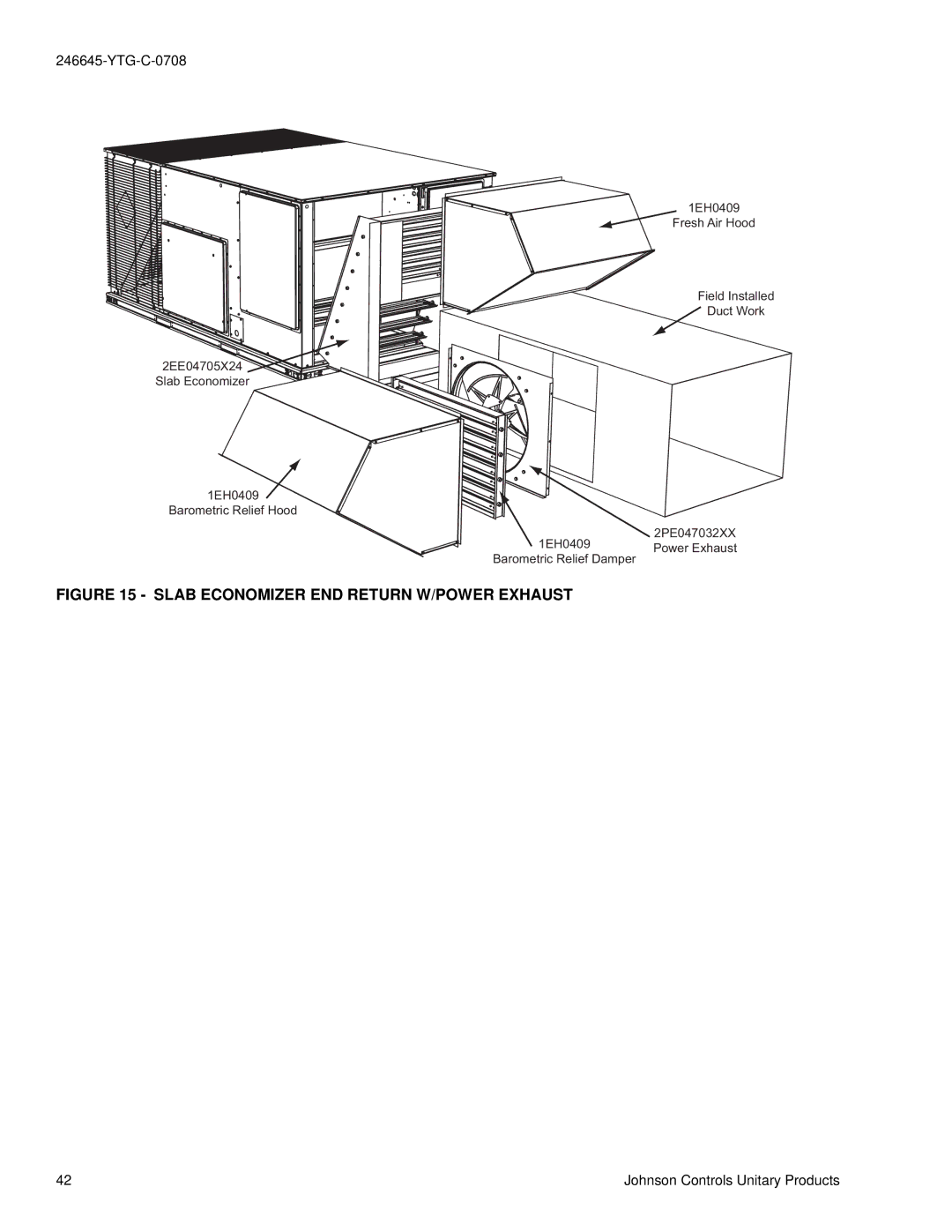 York DM 078 manual Slab Economizer END Return W/POWER Exhaust 