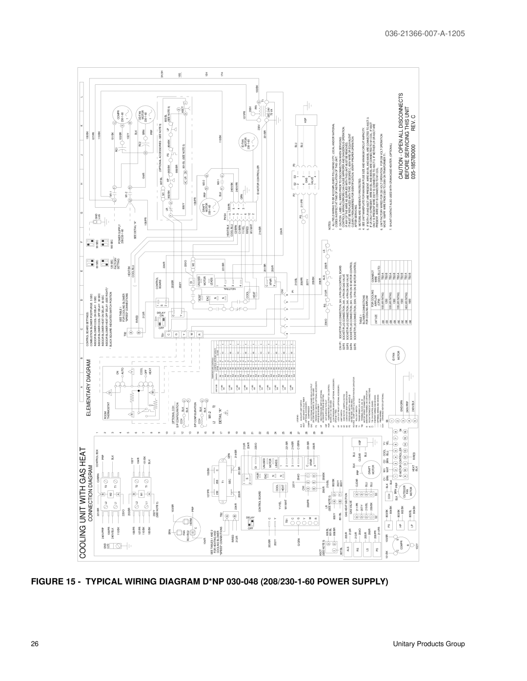 York DNP030, DNP060, DNP048, DNP024, DNP042, DNP036 warranty Typical Wiring Diagram D*NP, Power Supply 