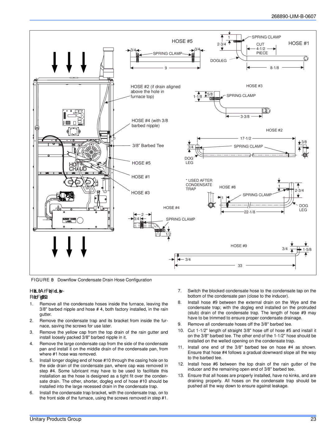 York GF9S*DH, GM9S*DH, GY9S*DH installation manual Hose #5 Hose #1, Horizontal Left Air Flow Inducer Low Refer to Figures 31 