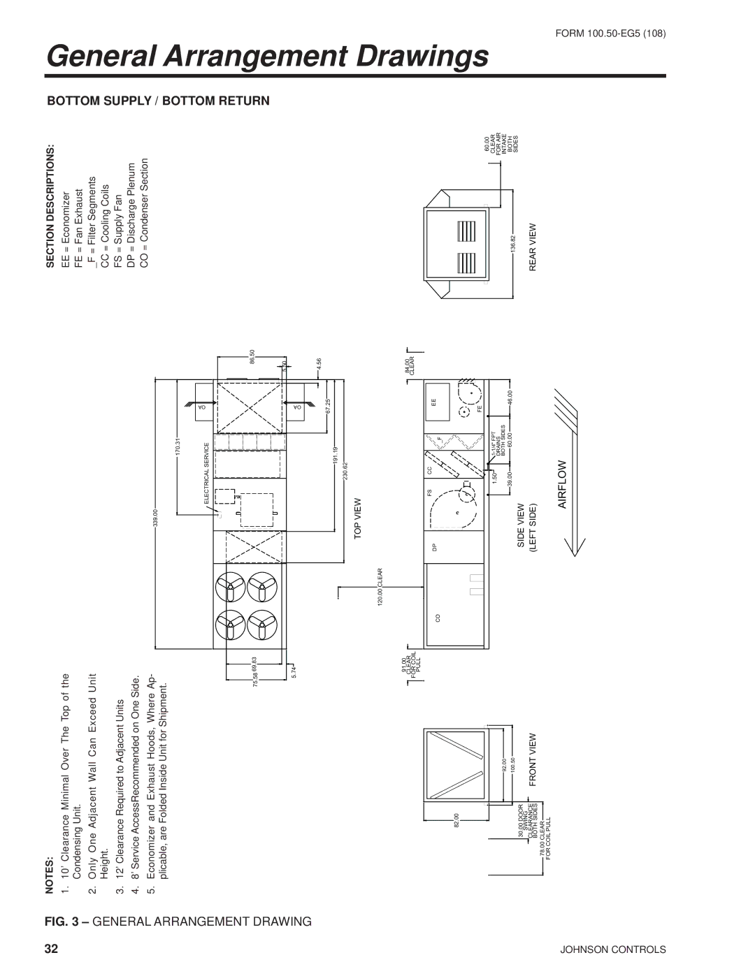 York HFC-410A manual General Arrangement Drawing 