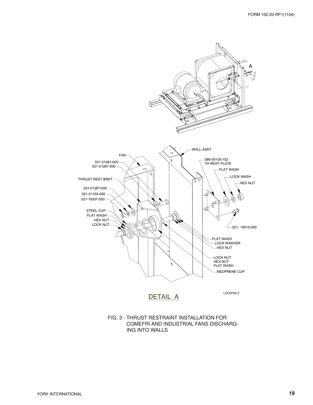 York LDO9624, LDO9688 manual Detail a 