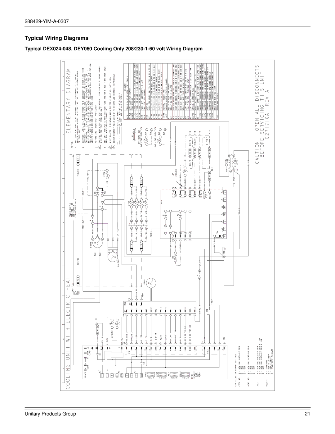 York R-410A dimensions Typical Wiring Diagrams 