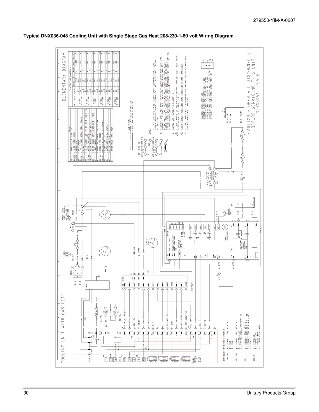 York R-410A dimensions YIM-A-0207 