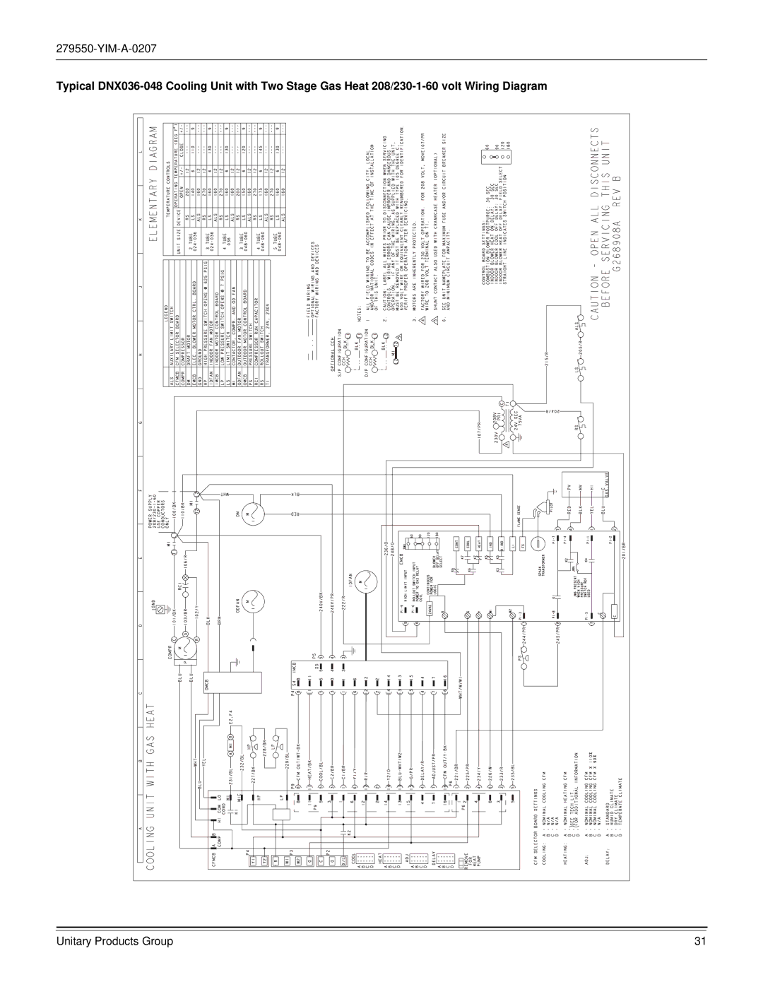 York R-410A dimensions YIM-A-0207 