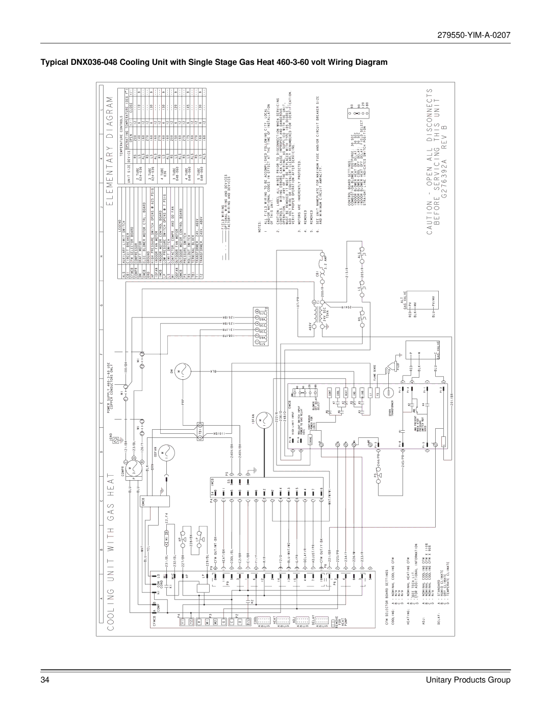 York R-410A dimensions YIM-A-0207 