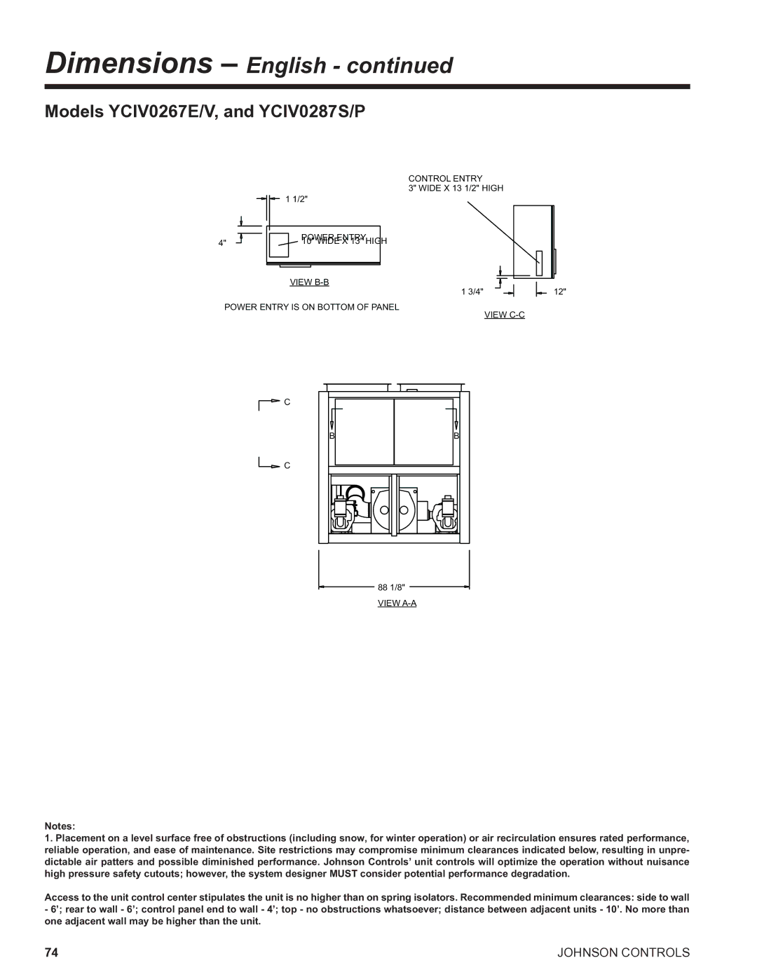 York R134A manual Models YCIV0267E/V, and YCIV0287S/P 