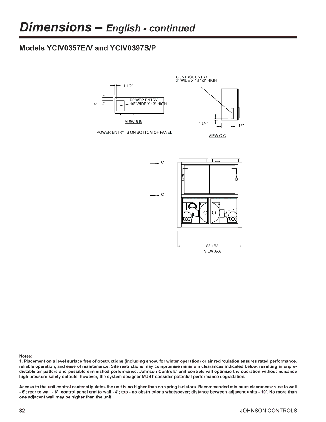 York R134A manual Models YCIV0357E/V and YCIV0397S/P 