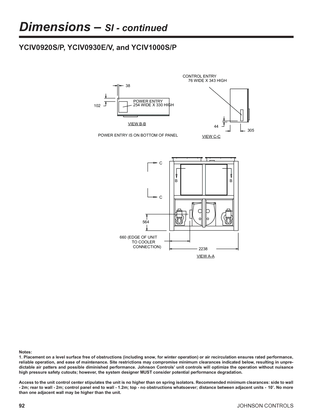 York R134A manual YCIV0920S/P, YCIV0930E/V, and YCIV1000S/P, 564 