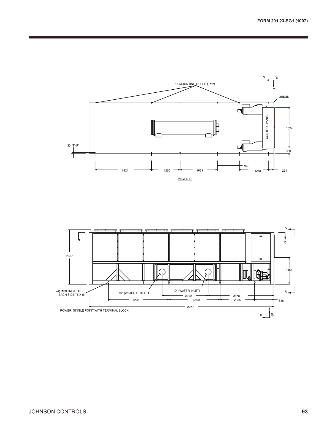 York R134A manual Rigging Holes Water Outlet Each Side 76 X 