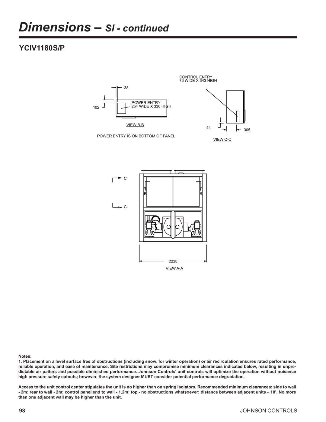 York R134A manual YCIV1180S/P 