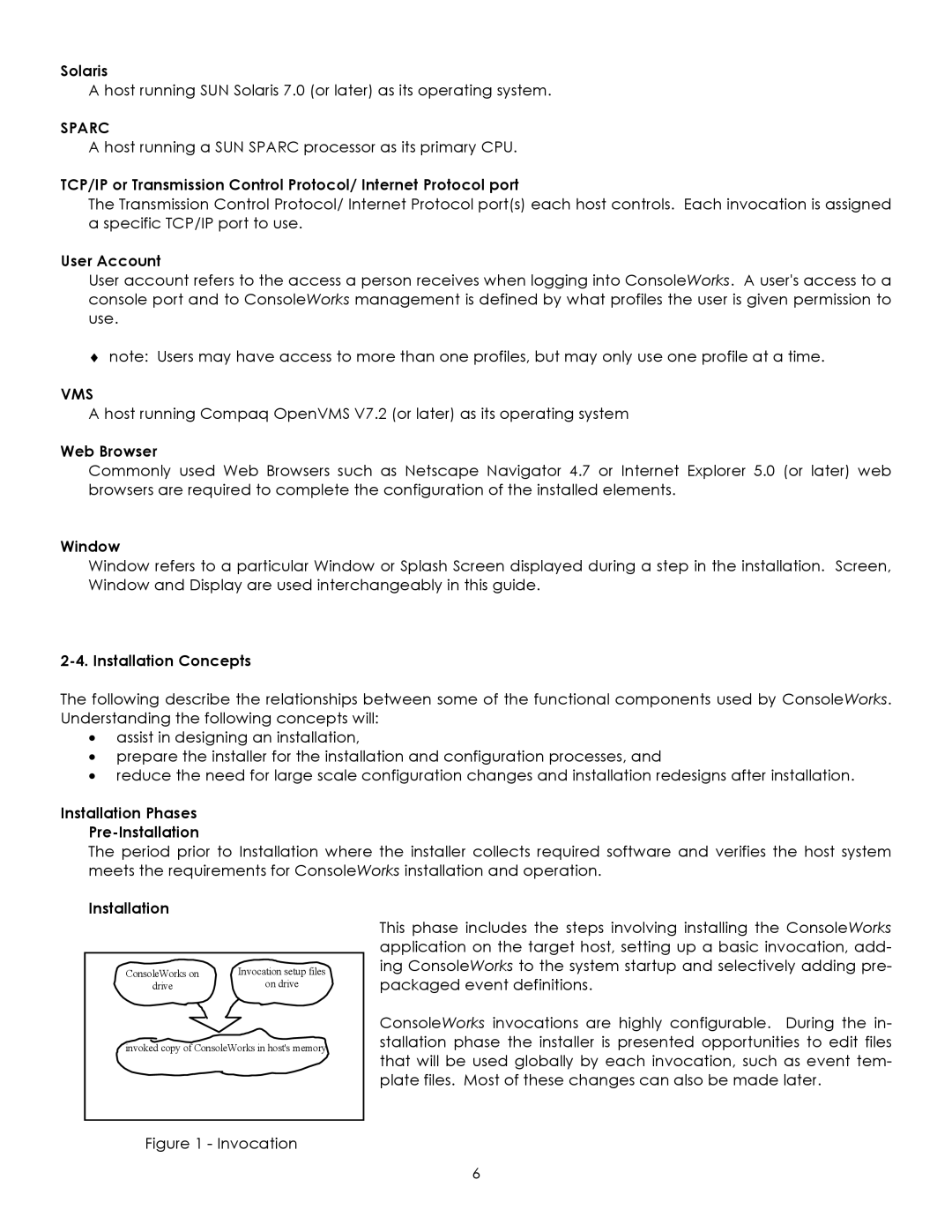 York Version 1.5.0 Solaris, User Account, Web Browser, Window, Installation Concepts, Installation Phases Pre-Installation 