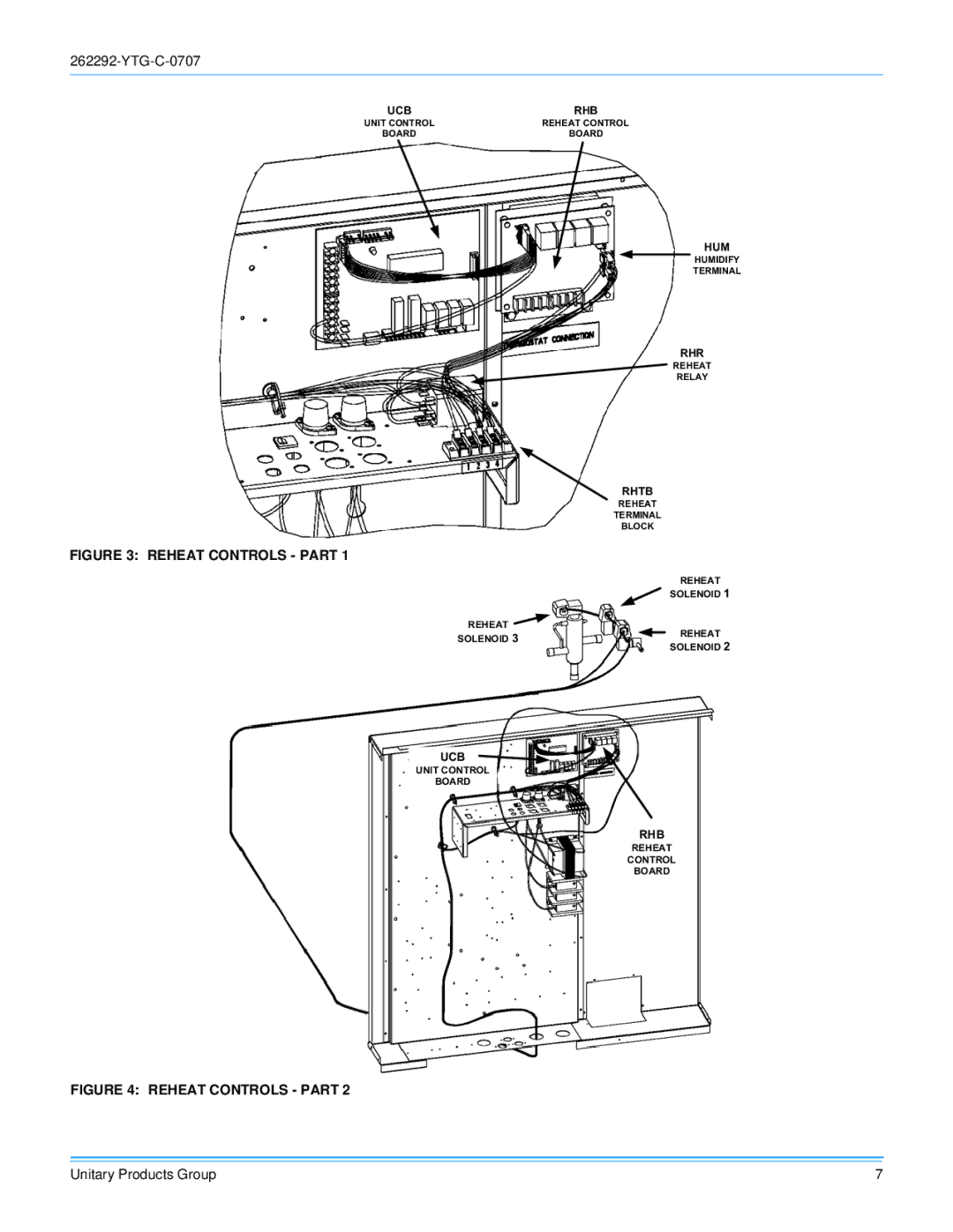 York WR 180 warranty Reheat Controls Part 