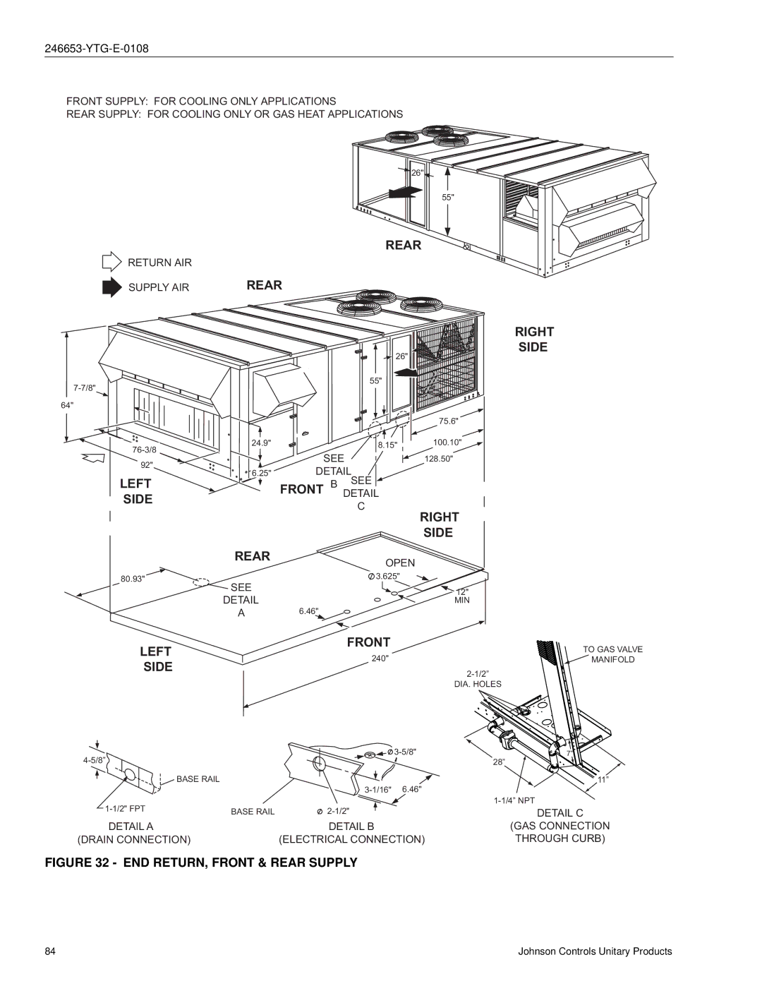 York Y33, Y34, Y32 manual Rear 