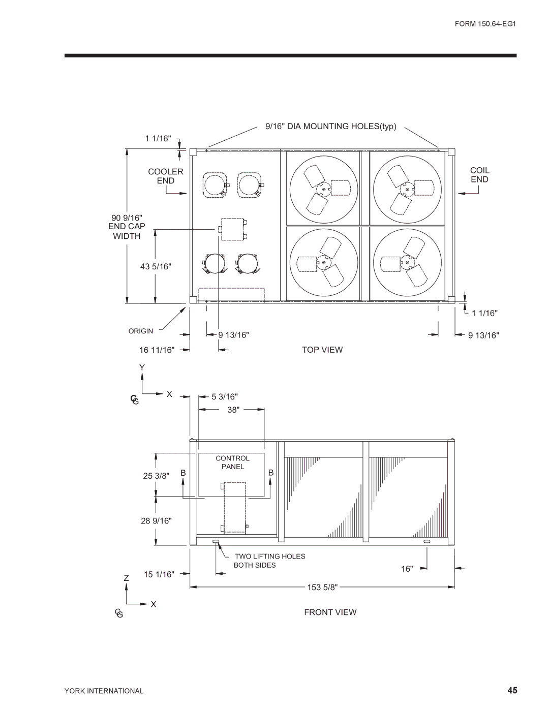 York YCAL0065, YCAL0041 manual Cooler Coil END 