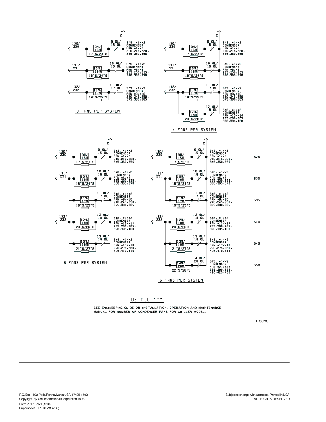 York YCAS0230 manual Form201.18-W11298 