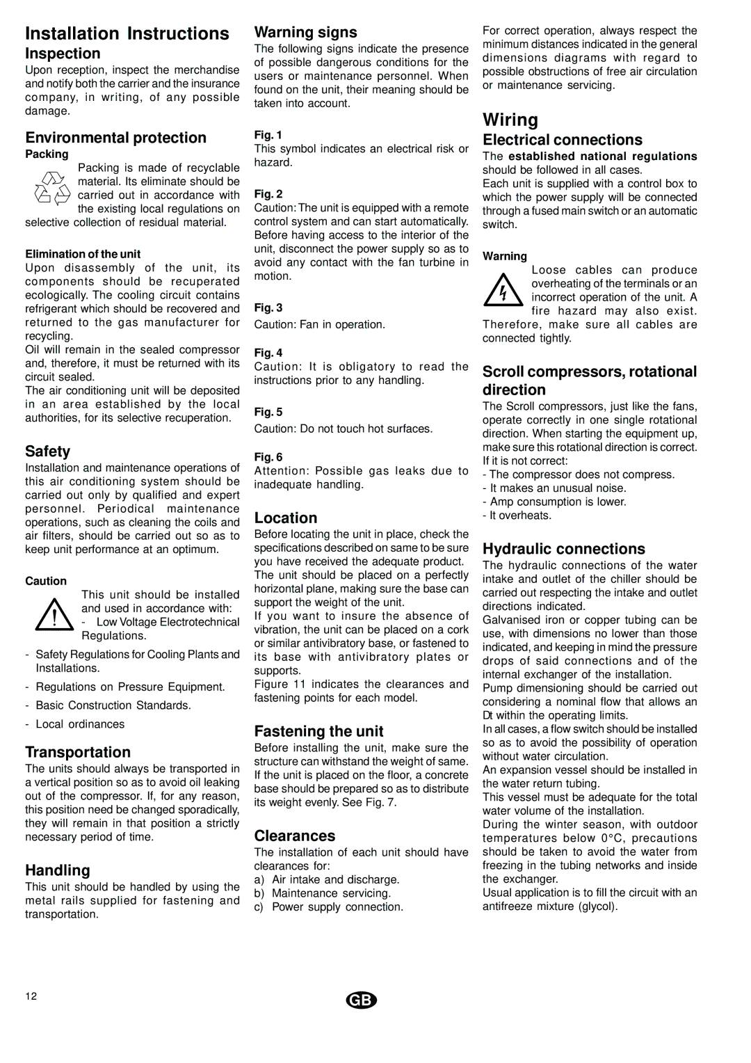 York YCSA installation instructions Installation Instructions, Wiring 