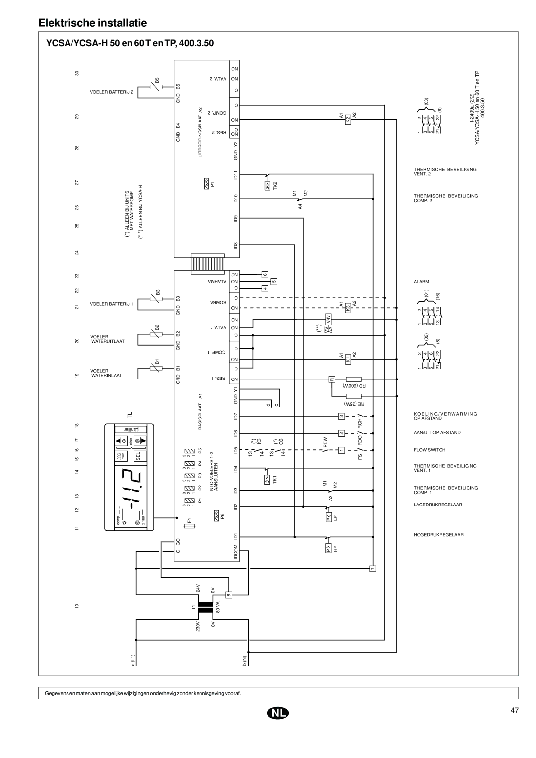 York installation instructions YCSA/YCSA-H 50 en 60 T en TP 