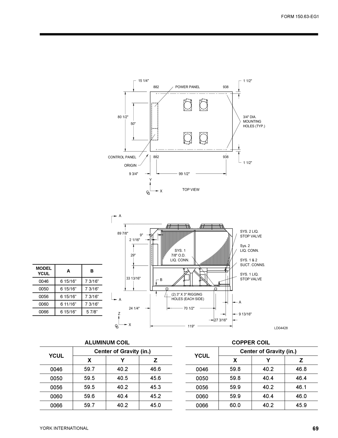 York YCUL0016, YCUL0130 manual 15/16 