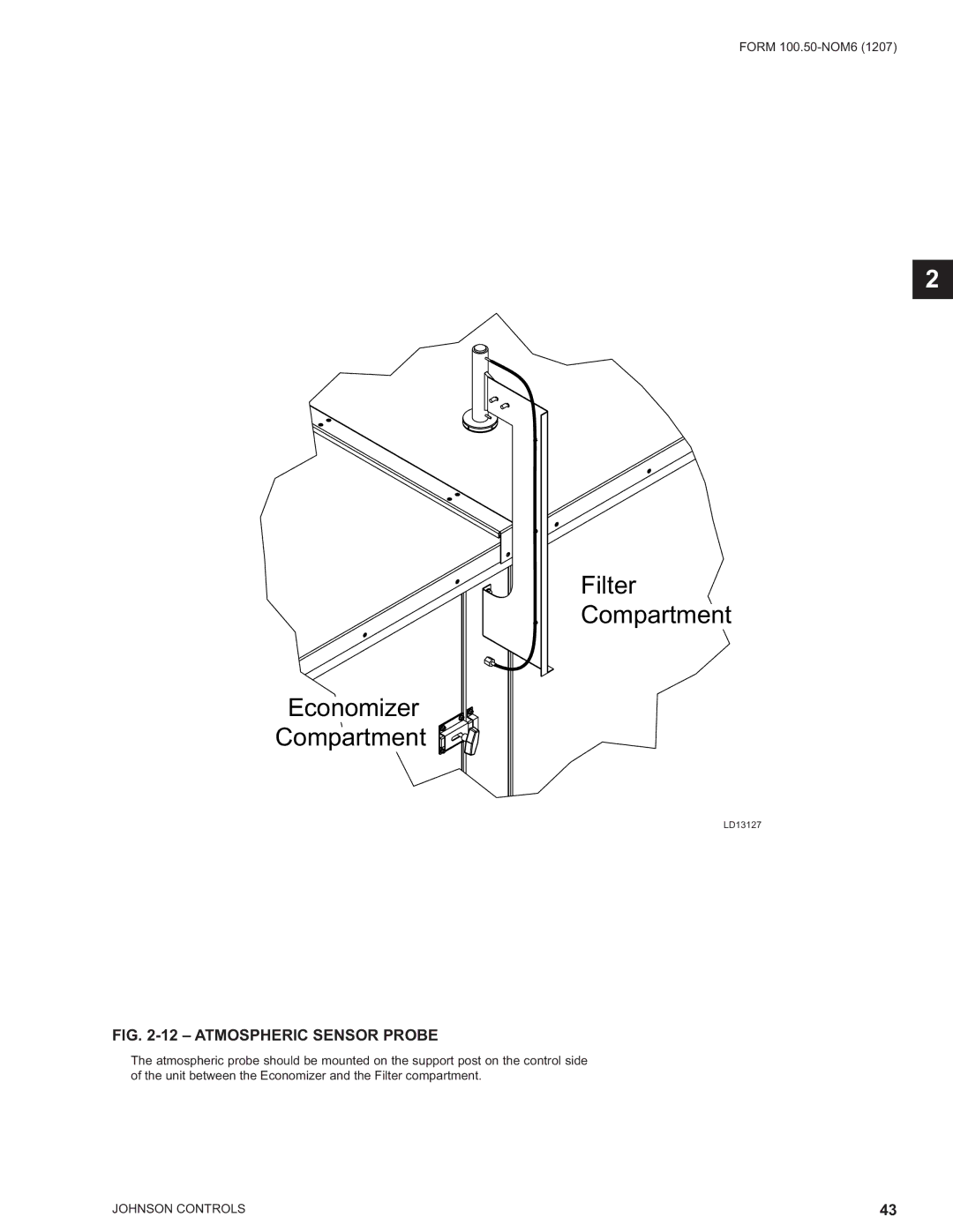 York YPAL 060, YPAL 061, YPAL 050, YPAL 051 manual Filter Compartment Economizer 