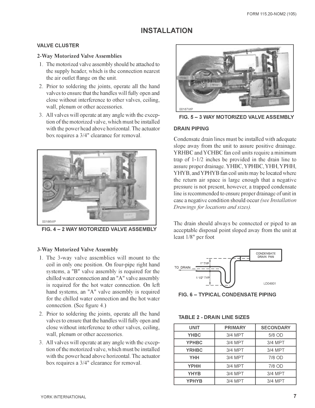 York YCHBC, YRHBC, YPHBC, YHYB, YPHYB, YHBC, YPHH, YHH warranty Way Motorized Valve Assemblies 